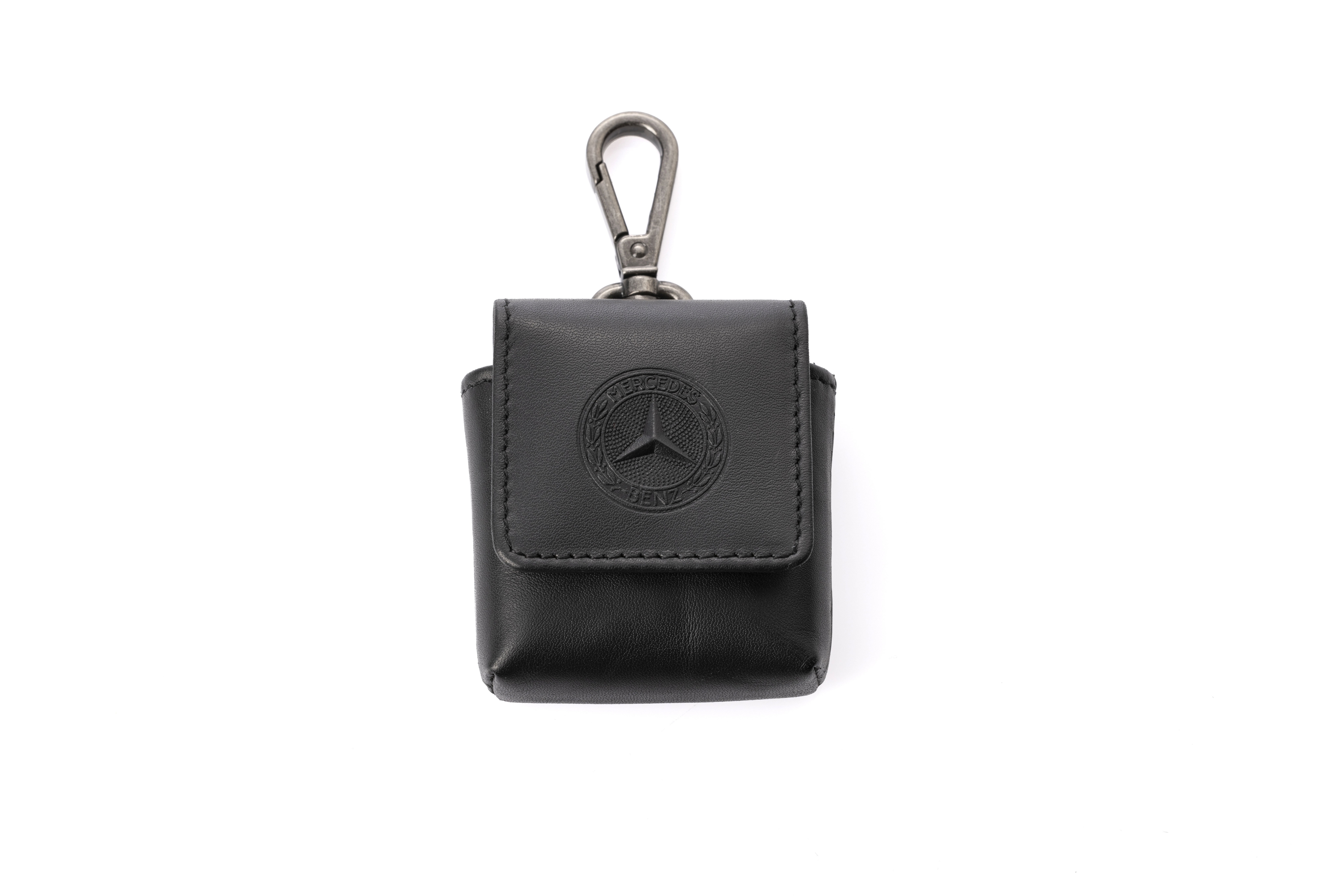 Leder Accessories Case - Schwarz