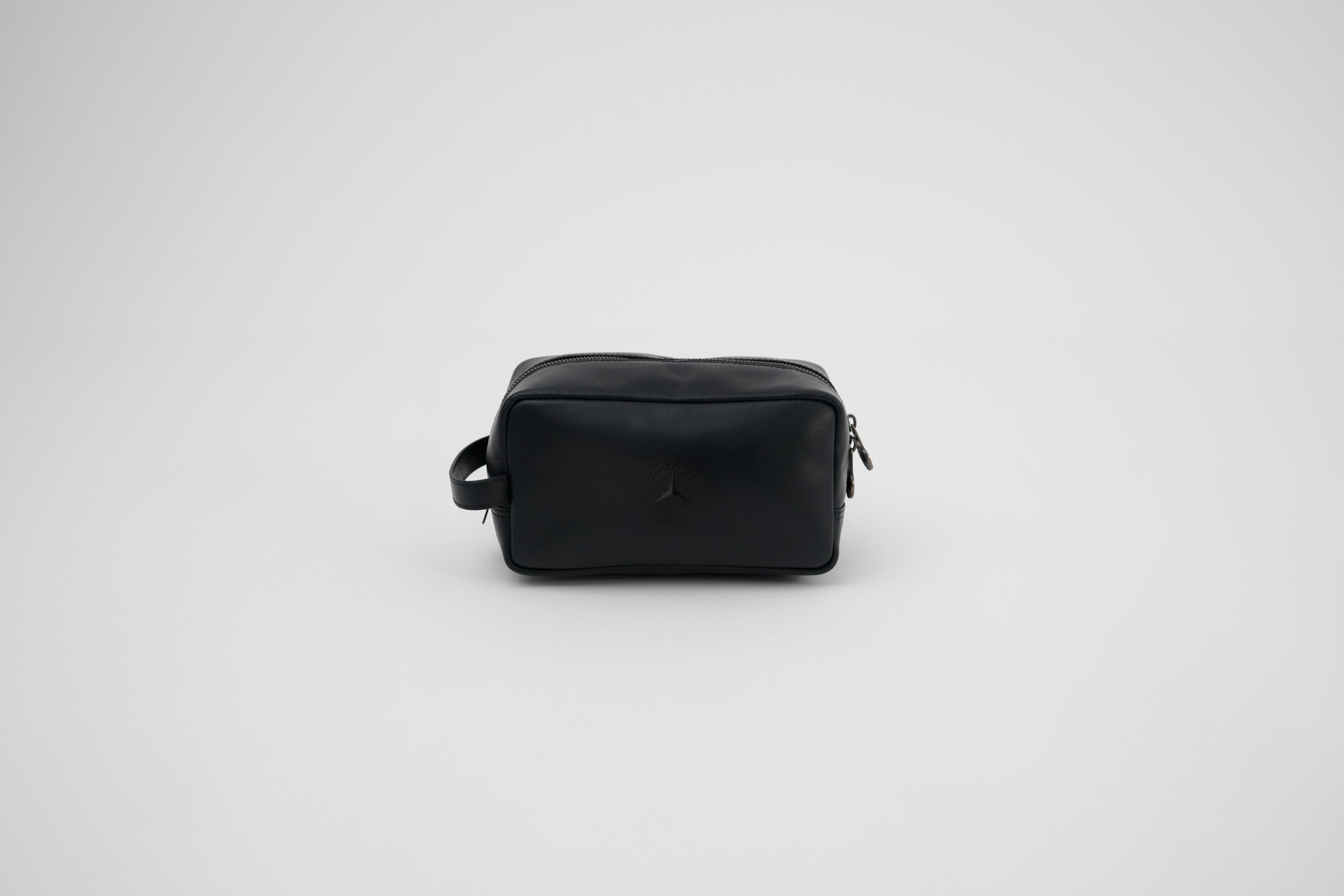 Leather Toiletry Bag - Black