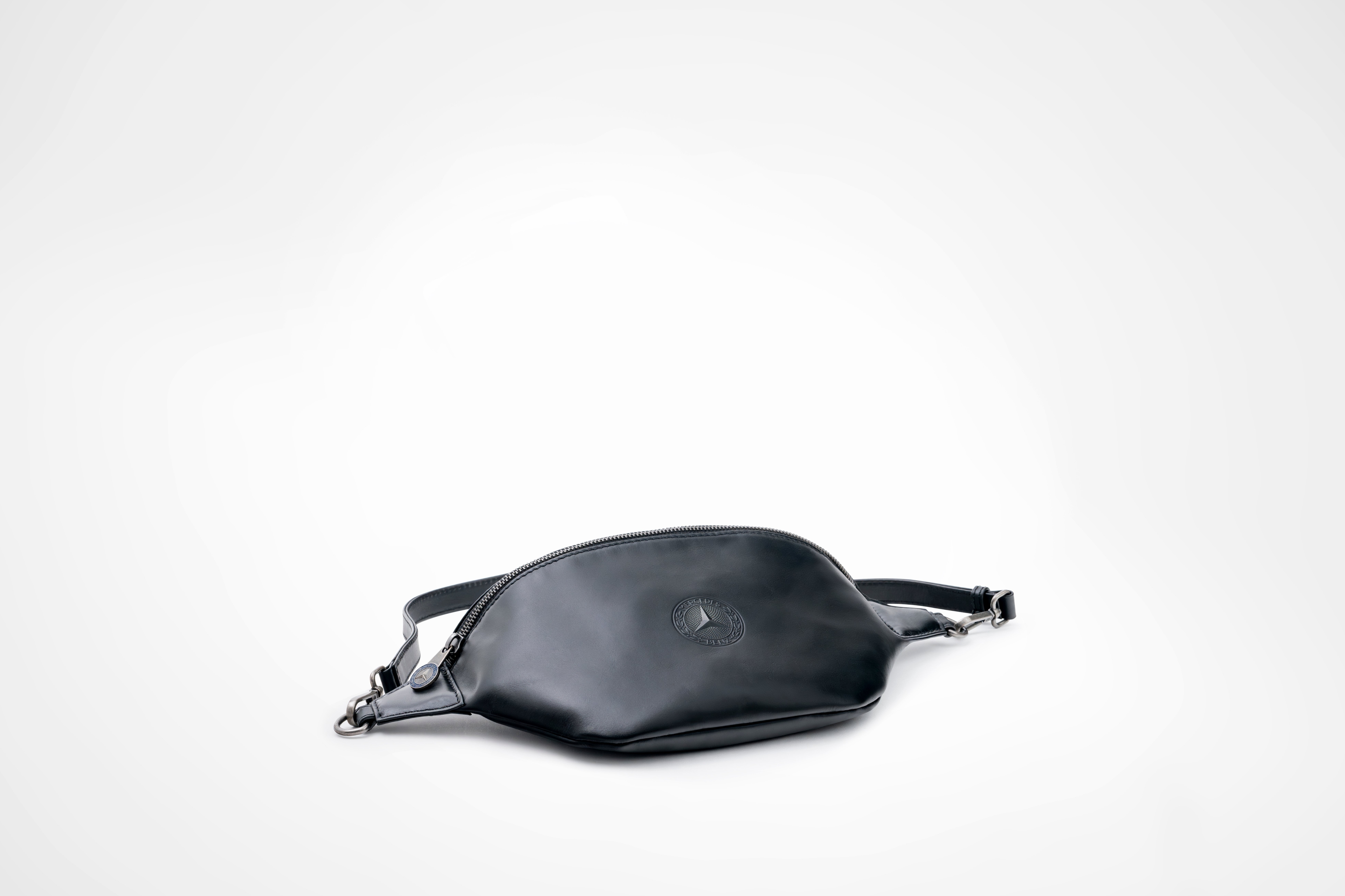 Leather Crossbody Bag - Black