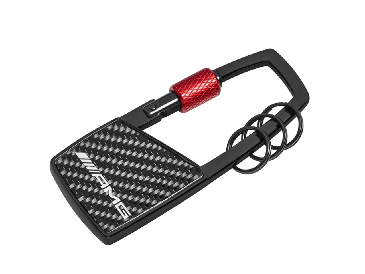AMG key ring carabiner black / red - B66953430