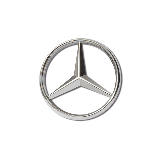 Mercedes Stern Anstecknadel Badge silber Der Klassiker 