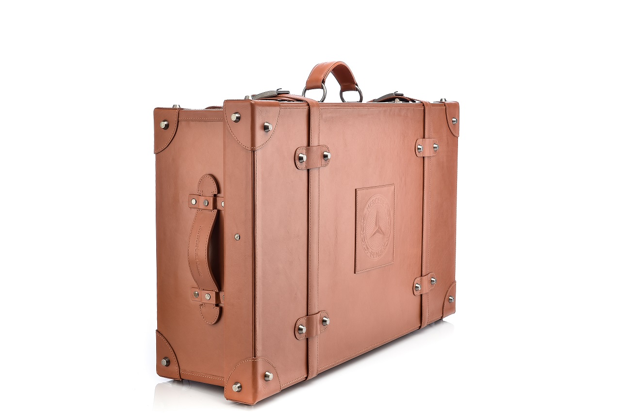 Mercedes-Benz Classic Cognac Leather Suitcase