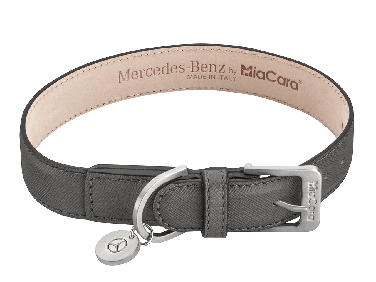 Mercedes-Benz Dog Collar in Grey with 