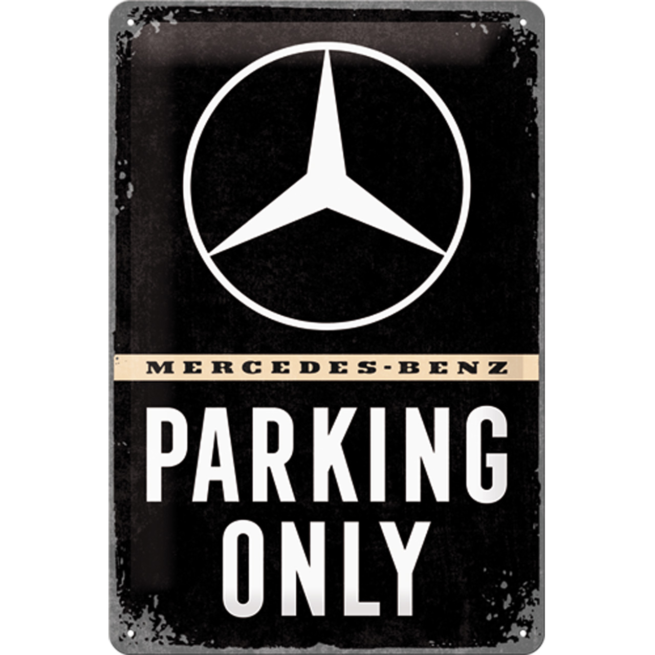 Mercedes-Benz 30 x 40 cm gewölbt & Motiv geprägt Garage Blechschild