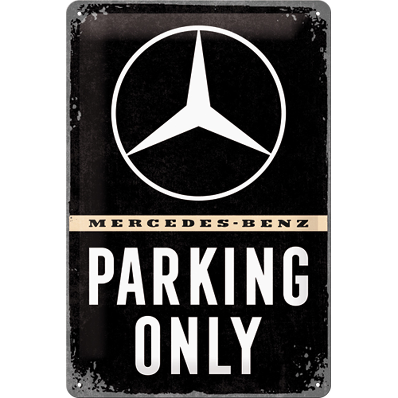 Logo Evolution Blechschild gewölbt & Motiv geprägt 50 x 25 cm Mercedes-Benz 