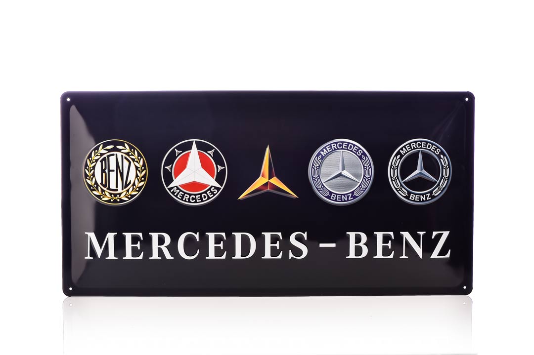 Gering Genre Voorschrijven Mercedes-benz Tin sign Logo Evolution - B66058068 | Mercedes-Benz Classic  Store
