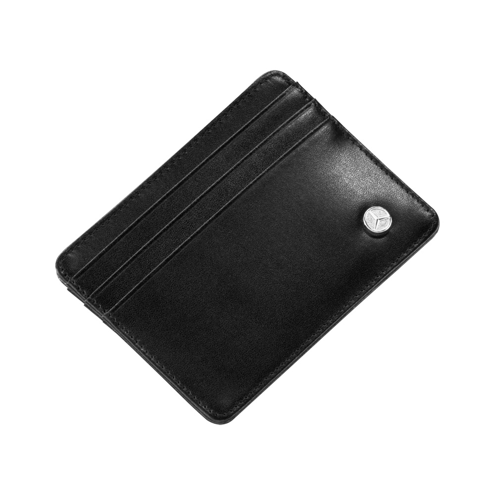 Mercedes-Benz Credit Card Leather Wallet, (Black, B66953959